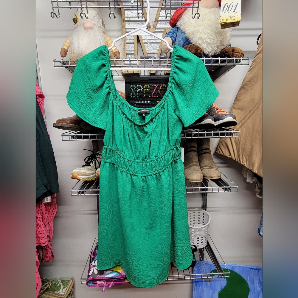 Queens & Angels Green Mini Dress